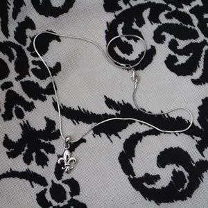 Silver Fleur-de-lis Necklace